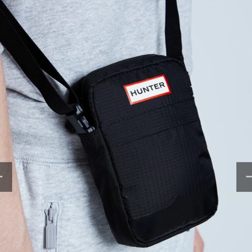 New Hunter Original Ripstop Belt Bag Black Nylon Crossbody